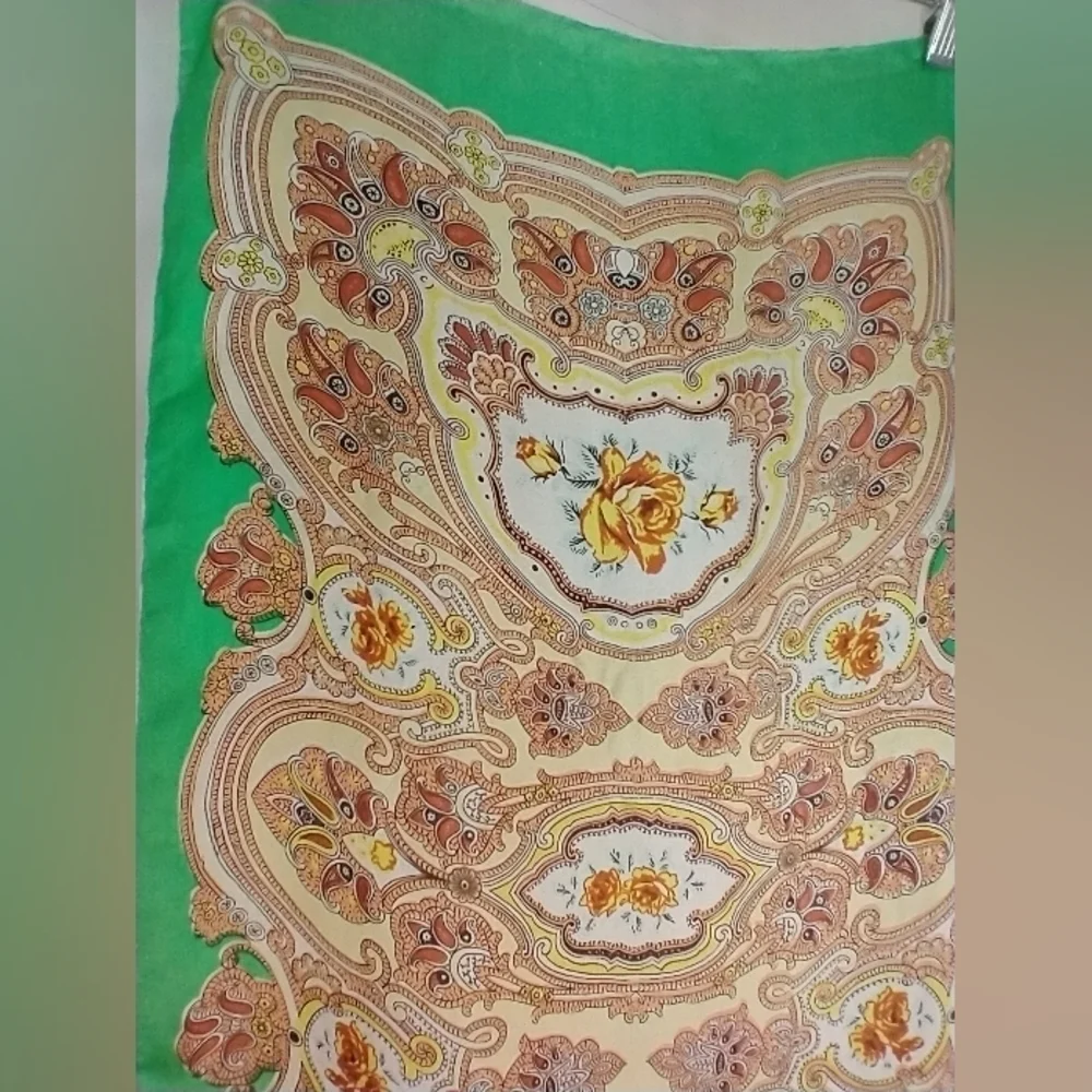 VINTAGE OBLONG SILK CHIFFON SCARF
